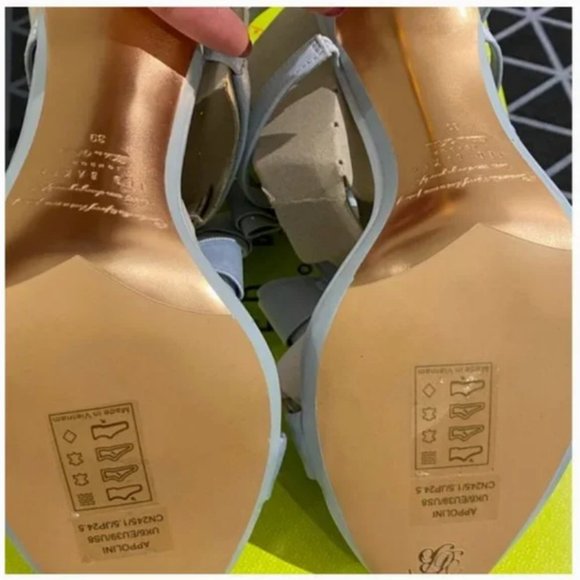 Ted Baker Appolini Light Blue Bow Heeled Sandals size 39 / 8 nwt - Picture 11 of 11